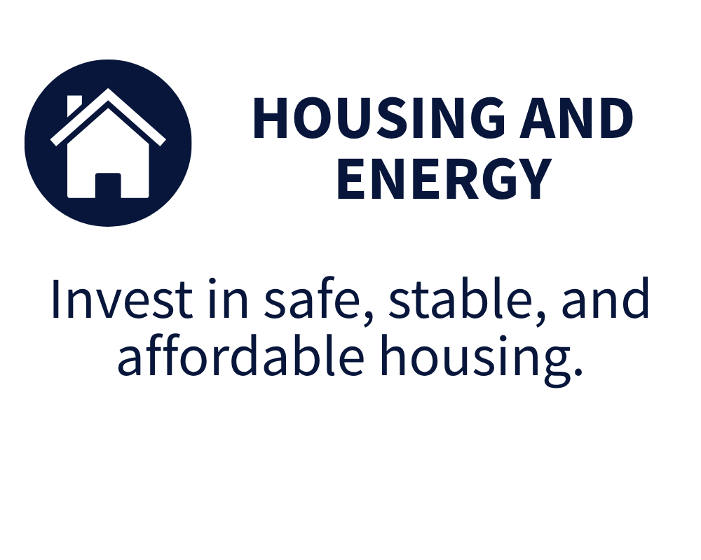 Invest in safe, stable, and affordable housing.